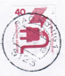 Bund 699 als portoger. EF mit 40 Pf Unfallverhtung aus Rolle auf Briefdrucksache bis 20g von 1974-1978, Marke oben leichte Zahnfehler