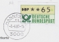 Bund ATM 1 - Marke zu 65 Pf in Gravur-Type als portoger. EF auf Luftpost-Drucksache-Postkarte erm.Gebhr vom Ersttag Hannover / ea nach GB