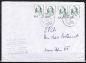 Berlin 849 als portoger. MeF mit 4x (!) 300 Pf Frauen-Serie auf kleinformatigem(!) Brief mit 2 Postzustellauftrgen von 1989, 1x Stempelmngel