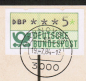 Bund ATM 1 - Marke zu 5 Pf in Gravur-Type als Zusatz fr Luftpost auf Postsache-Anschriftenprfungs-Pk. vom Juli 1984 nach Berlin, rs Stpl. Hann./ea