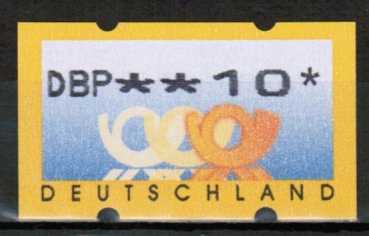 Die Automatenmarken Nr. 3 - Posthorn-Papier mit DBP-Eindruck gehren mit zum Jahrgang 1999 !!!