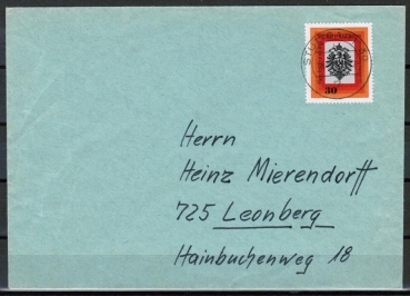 Bund 658 als portoger. EF mit 30 Pf Reichsgrndung auf Inlands-Brief bis 20g von 1971-1972