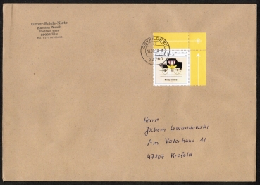 Bund 2806 als portoger. EF mit 145 Cent Postkutsche mit Rand auf bergroem B5-Brief von 2010, ca. 25 cm lang