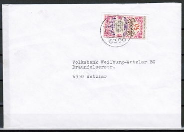 Bund 956 als portoger. EF mit 50 Pf R. A. Schrder auf Inlands-Brief bis 20g von 1978