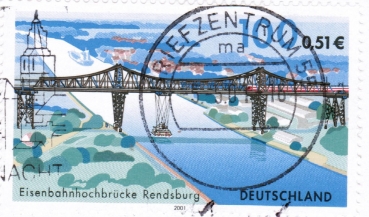Bund 2178 als portoger. EF mit 100 Pf / 0,51  Brcke Rendsburg auf Inlands-Postkarte von 2001/2002 im Ankauf gesucht !