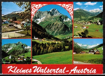 Ansichtskarte vom Kleinwalsertal, wohl 1983