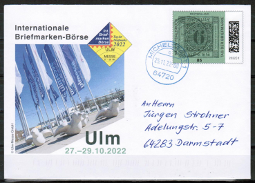 Bund 3719 als Ganzsachen-Umschlag mit eingedruckter Marke 85 Cent Baden-Fehldruck portoger. als Inlands-Brief bis 20g von 2022-heute, codiert