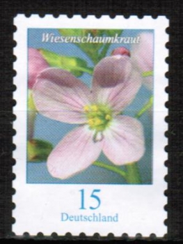 Bund 3431 - 15 Cent Blumen / Wiesenschaumkraut als Selbstklebe-Marke - siehe bei Dauerserie Blumen !