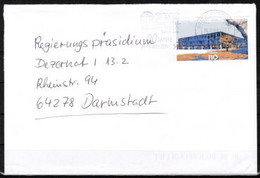 Bund 1974 als portoger. EF mit 110 Pf Landtag Baden-Wrttemberg auf Inlands-Brief bis 20g von 1998-2002, codiert