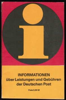 DDR - Original-Gebhrenheft - Nachauflage von 1981 - in guter Erhaltung !