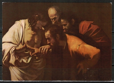 Ansichtskarte von Caravaggio (1573-1610) - Der unglubige Thomas