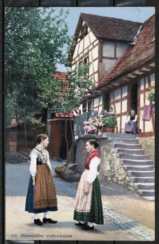 Ansichtskarte Odenwlder Volkstrachten, um 1910 / 1920 / 1930 ?