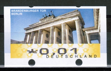 Bund ATM 6 - Marke zu 0,01 Euro mit geschlossenen L�chern unten, postfrisch