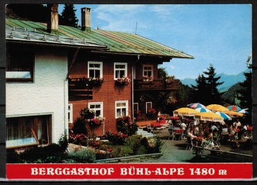 Ansichtskarte Kleinwalsertal / Mittelberg, Berggasthof Bhl-Alpe - Heribert Moosbrugger, um 1970 / 1975