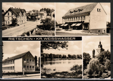 Ansichtskarte Rietschen, wohl 1969