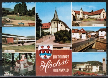 AK H�chst mit verschiedenen Ansichten, gelaufen 1975