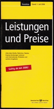Original-Gebhrenheft vom 1.7.2006 im Ankauf / Tausch gesucht !