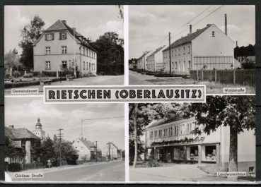 Ansichtskarte Rietschen, wohl 1965