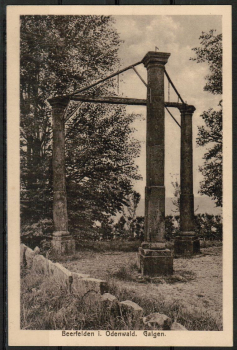 Ansichtskarte Oberzent / Beerfelden, Galgen ca. 1920er-Jahre