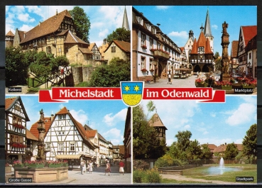 AK Michelstadt mit einigen Sehensw�rdigkeiten, um 1980