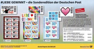 KEINE  staatlichen Briefmarken !