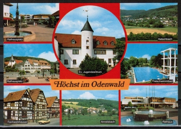 AK H�chst mit verschiedenen Ansichten, um 1985