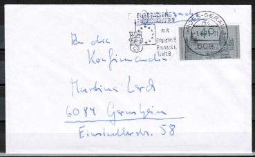 Bund 845 als portoger. EF mit 40 Pf Mainzer Dom auf Briefdrucksache bis 20g von 1975-1978