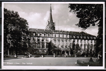 AK Erbach, Schloss, gelaufen 1952