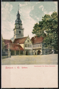 AK Erbach, Rathaus, um 1905