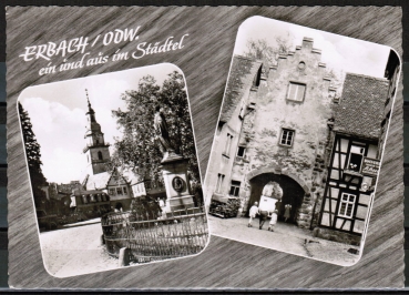 AK Erbach, im Stdtel, gelaufen 1963