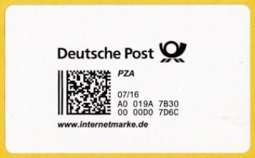 Label der Deutschen Post AG fr Postzustellungsauftrge