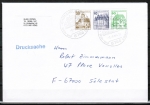 Bund 914+913+1038 o.g. als portoger. Zdr.-EF mit 30+10+50 Pf grne B+S als Zdr. oben geschn. aus MH im Bdr. auf Ausl.-Drucksache 20-50g von 1988 Belgien