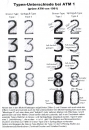Infoblatt im C5-Format mit der Gegenüberstellung der Unterschiede bei den Wertstufe-Ziffern der Typenräder in Gravur- und Spritzguss-Type