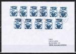 Bund 1347 o.g. als portoger. MeF mit 11x 10 Pf SWK oben geschnitten aus MH auf Sammler-Brief bis 20g von 1999