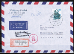 Bund 1381 als portoger. EF mit 280 Pf SWK aus Rolle auf VGO-Luftpost-Einschreibe-Brief 10-20g von 1990 n. Australien - im Ankauf gesucht !