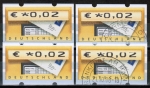 Bund ATM 5.1 und 5.2 kurzer und langer Werteindruck: je 1x eine Marke zu 2 Cent in ** und in gestempelt mit Datum