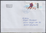 Bund 3967 als portoger. EF mit 180 Cent Sport 2026 / Eishockey aus 10er-Bogen auf ""kleinem" Inlands-Brief �ber 50g von 2026, codiert, B6-Format