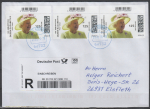 Bund 3963 als portoger. MeF mit 3x 125 Cent Queen Elizabeth auf Inl.-�berg.-Einschreibe-Brief 20-50g von 2026, codiert