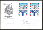 Bund 1543 als portoger. Block-MeF mit 2x 100 Pf Lilienthal-Block auf C5-Briefdrucksache 50-100g von 1991-1993