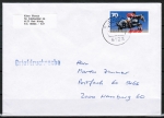 Bund 968 als portoger. EF mit 70 Pf Sport 1978 auf Briefdrucksache bis 20g vom Dezember 1987