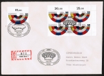 Bund 1002 als portoger. MeF mit 5x 50 Pf Europ. Parlament auf Inlands-Einschreibe-Brief 20-50g / 14x20cm mit ESST von 1979