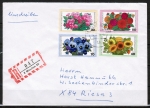 Bund 904-907 als portoger. Satzbrief mit 30 / 40 / 50 / 70 Pf Wohlfahrt 1976 auf Einschreibe-Brief bis 20g von 1976 in die DDR