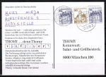 Bund 913+914+913 o.g. als portoger. Zdr.-EF mit 10+30+10 Pf B+S oben geschnitten aus MH im Buchdruck auf Inlands-Postkarte von 1980-1982