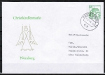 Bund 1038 als Privat-Ganszachen-Umschlag mit eingedruckter Marke grüne 50 Pf B+S - Serie portoger. als Briefdrucksache bis 20g von 1981