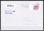 Bund 1038 als portoger. EF mit roter 60 Pf B+S - Marke aus Bogen mit Bogen-Rand auf Auslands-Drucksache bis 20g von 1982-1989 n. Belgien/cod.