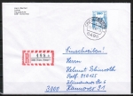 Bund 1142 als portoger. EF mit 280 Pf B+S - Serie aus Bogen mit Seitenrand auf Inlands-Einschreibe-Brief bis 20g von 1982-1989