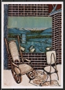 Ansichtskarte von Gerhard Andrees - "Berliner Situation" - Farbradierung 1973