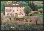 Ansichtskarte von Helena Cortes (Spanien) - (Kutsche vor rosa Haus)