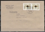 Bund 1546 als portoger. MeF mit 2x 60 Pf Segellibelle auf Auslands-Drucksache 20-50g von 1991-1993 nach sterreich, AnkStpl.