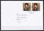 Bund 1579 als portoger. MeF mit 2x 70 Pf Weihnachten 1991 auf Auslands-Brief bis 20g von 1992 nach Kanada, rs. Geflligkeits-AnkStpl.